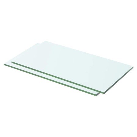 Estantes 2 unidades panel de vidrio transparente 50x20 cm en Estanterías | Comprar online en Foru.es
