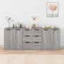 Aparador de 3 piezas madera contrachapada gris Sonoma de vidaXL, Aparadores - Ref: Foro24-3115786, Precio: 224,53 €, Descuent...