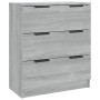 Aparador de 3 piezas madera contrachapada gris Sonoma de vidaXL, Aparadores - Ref: Foro24-3115786, Precio: 224,53 €, Descuent...