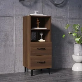 Oak brown plywood sideboard 34.5x34x90 cm by vidaXL, Sideboards - Ref: Foro24-817419, Price: 60,03 €, Discount: %