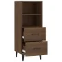 Aparador madera contrachapada marrón roble 34,5x34x90 cm de vidaXL, Aparadores - Ref: Foro24-817419, Precio: 60,03 €, Descuen...