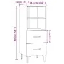 Aparador madera contrachapada marrón roble 34,5x34x90 cm de vidaXL, Aparadores - Ref: Foro24-817419, Precio: 60,03 €, Descuen...