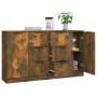 Aparadores 2 uds madera contrachapada roble ahumado 60x30x70 cm de vidaXL, Aparadores - Ref: Foro24-3115793, Precio: 144,30 €...
