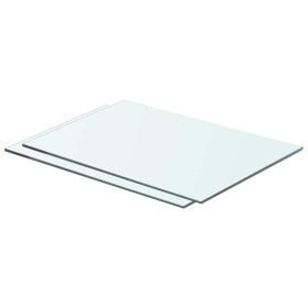 Estantes 2 unidades panel de vidrio transparente 50x30 cm en Estanterías | Comprar online en Foru.es