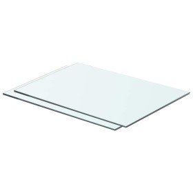 Estantes 2 unidades panel de vidrio transparente 50x30 cm en Estanterías | Comprar online en Foru.es