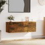 Armario pared madera contrachapada roble ahumado 100x36,5x35 cm de vidaXL, Taquillas y armarios de almacenamiento - Ref: Foro...