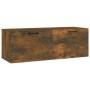 Armario pared madera contrachapada roble ahumado 100x36,5x35 cm de vidaXL, Taquillas y armarios de almacenamiento - Ref: Foro...
