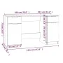 Escritorio con armario lateral contrachapada roble ahumado de vidaXL, Escritorios - Ref: Foro24-3115913, Precio: 136,34 €, De...