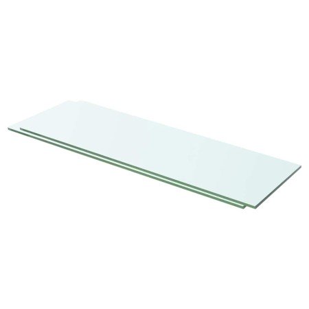 Estantes 2 unidades panel de vidrio transparente 60x15 cm en Estanterías | Comprar online en Foru.es