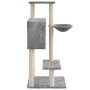 Rascador para gatos con postes de sisal gris claro 108,5 cm de vidaXL, Mobiliario para gatos - Ref: Foro24-171598, Precio: 50...