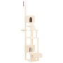 Árbol rascador para gatos de suelo a techo crema 277-303 cm de vidaXL, Mobiliario para gatos - Ref: Foro24-171612, Precio: 13...