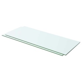 Estantes 2 unidades panel de vidrio transparente 60x20 cm en Estanterías | Comprar online en Foru.es