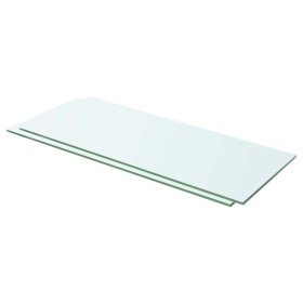 Estantes 2 unidades panel de vidrio transparente 60x20 cm en Estanterías | Comprar online en Foru.es