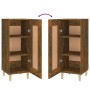 Aparador madera de ingeniería roble ahumado 34,5x34x90 cm de vidaXL, Aparadores - Ref: Foro24-817432, Precio: 46,74 €, Descue...