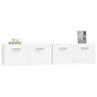 Armarios pared 2 uds contrachapada blanco brillo 80x35x36,5 cm de vidaXL, Taquillas y armarios de almacenamiento - Ref: Foro2...