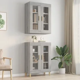 Armario de pared colgante gris Sonoma 69,5x34x90 cm de vidaXL, Aparadores - Ref: Foro24-817388, Precio: 86,85 €, Descuento: %