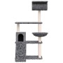 Rascador para gatos con postes de sisal gris oscuro 131 cm de vidaXL, Mobiliario para gatos - Ref: Foro24-171605, Precio: 60,...