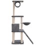 Rascador para gatos con postes de sisal gris oscuro 131 cm de vidaXL, Mobiliario para gatos - Ref: Foro24-171605, Precio: 60,...
