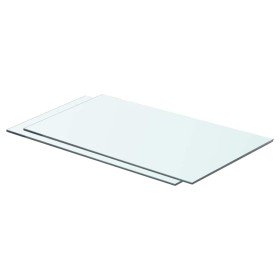 Estantes 2 unidades panel de vidrio transparente 60x30 cm en Estanterías | Comprar online en Foru.es