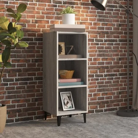 Aparador de madera de ingeniería gris Sonoma 34,5x32,5x90 cm de vidaXL, Aparadores - Ref: Foro24-817424, Precio: 53,86 €, Des...