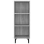 Aparador de madera de ingeniería gris Sonoma 34,5x32,5x90 cm de vidaXL, Aparadores - Ref: Foro24-817424, Precio: 54,46 €, Des...