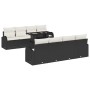 Conjunto de sofá de jardín con cojín 7 pcs Negro Poliratán en Sofás de exterior | Comprar online en Foru.es