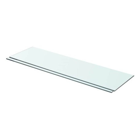 Estantes 2 unidades panel de vidrio transparente 70x20 cm en Estanterías | Comprar online en Foru.es
