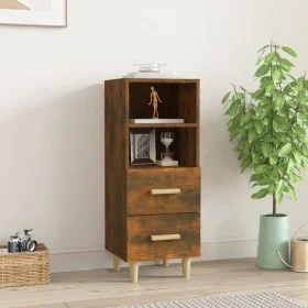 Aparador madera contrachapada roble ahumado 34,5x34x90 cm de vidaXL, Aparadores - Ref: Foro24-817414, Precio: 46,86 €, Descue...