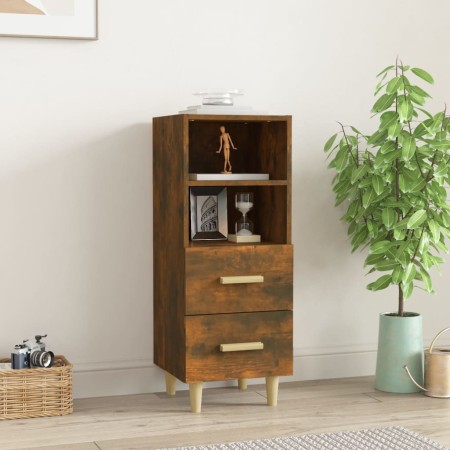 Aparador madera contrachapada roble ahumado 34,5x34x90 cm de vidaXL, Aparadores - Ref: Foro24-817414, Precio: 47,34 €, Descue...