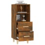 Aparador madera contrachapada roble ahumado 34,5x34x90 cm de vidaXL, Aparadores - Ref: Foro24-817414, Precio: 47,34 €, Descue...