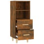 Aparador madera contrachapada roble ahumado 34,5x34x90 cm de vidaXL, Aparadores - Ref: Foro24-817414, Precio: 47,34 €, Descue...