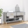 Mueble zapatero madera contrachapada gris Sonoma 102x35x55 cm de vidaXL, Zapateros y organizadores de calzado - Ref: Foro24-8...