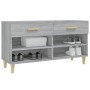 Mueble zapatero madera contrachapada gris Sonoma 102x35x55 cm de vidaXL, Zapateros y organizadores de calzado - Ref: Foro24-8...