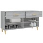 Mueble zapatero madera contrachapada gris Sonoma 102x35x55 cm de vidaXL, Zapateros y organizadores de calzado - Ref: Foro24-8...