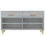 Mueble zapatero madera contrachapada gris Sonoma 102x35x55 cm de vidaXL, Zapateros y organizadores de calzado - Ref: Foro24-8...