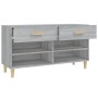 Mueble zapatero madera contrachapada gris Sonoma 102x35x55 cm de vidaXL, Zapateros y organizadores de calzado - Ref: Foro24-8...