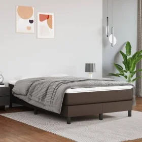 Colchón muelles ensacados cuero sintético marrón 120x200x20 cm de vidaXL, Colchones - Ref: Foro24-347765, Precio: 179,54 €, D...