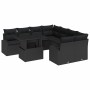 Conjunto de sofá de jardín 9 pcs Negro ratán sintético en Sofás de exterior | Comprar online en Foru.es