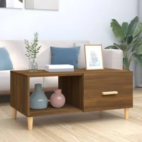 Mesa de centro madera contrachapada roble marrón 89,5x50x40 cm de vidaXL, Mesas de centro - Ref: Foro24-817515, Precio: 49,50...