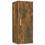 Armario de pared contrachapada roble ahumado 34,5x34x90 cm de vidaXL, Estantes y estanterías - Ref: Foro24-817438, Precio: 44...