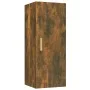 Armario de pared contrachapada roble ahumado 34,5x34x90 cm de vidaXL, Estantes y estanterías - Ref: Foro24-817438, Precio: 44...