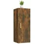 Armario de pared contrachapada roble ahumado 34,5x34x90 cm de vidaXL, Estantes y estanterías - Ref: Foro24-817438, Precio: 44...