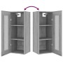 Armario de pared colgante gris Sonoma 34,5x34x90 cm de vidaXL, Aparadores - Ref: Foro24-817448, Precio: 51,97 €, Descuento: %