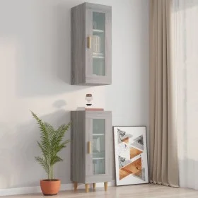 Armario de pared colgante gris Sonoma 34,5x34x90 cm de vidaXL, Aparadores - Ref: Foro24-817445, Precio: 58,00 €, Descuento: %