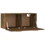 Armario de pared madera ingeniería roble ahumado 80x35x36,5 cm de vidaXL, Estantes y estanterías - Ref: Foro24-817603, Precio...