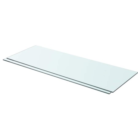 Estantes 2 unidades panel de vidrio transparente 80x30 cm en Estanterías | Comprar online en Foru.es