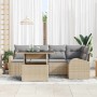 Conjunto de sofá de jardín 6 pcs Beige y Gris Claro en Sofás de exterior | Comprar online en Foru.es