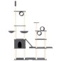 Rascador para gatos con postes de sisal gris oscuro 279 cm de vidaXL, Mobiliario para gatos - Ref: Foro24-171617, Precio: 128...