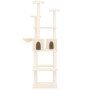 Rascador para gatos con postes de sisal color crema 167 cm de vidaXL, Mobiliario para gatos - Ref: Foro24-171609, Precio: 74,...