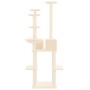 Rascador para gatos con postes de sisal color crema 167 cm de vidaXL, Mobiliario para gatos - Ref: Foro24-171609, Precio: 74,...